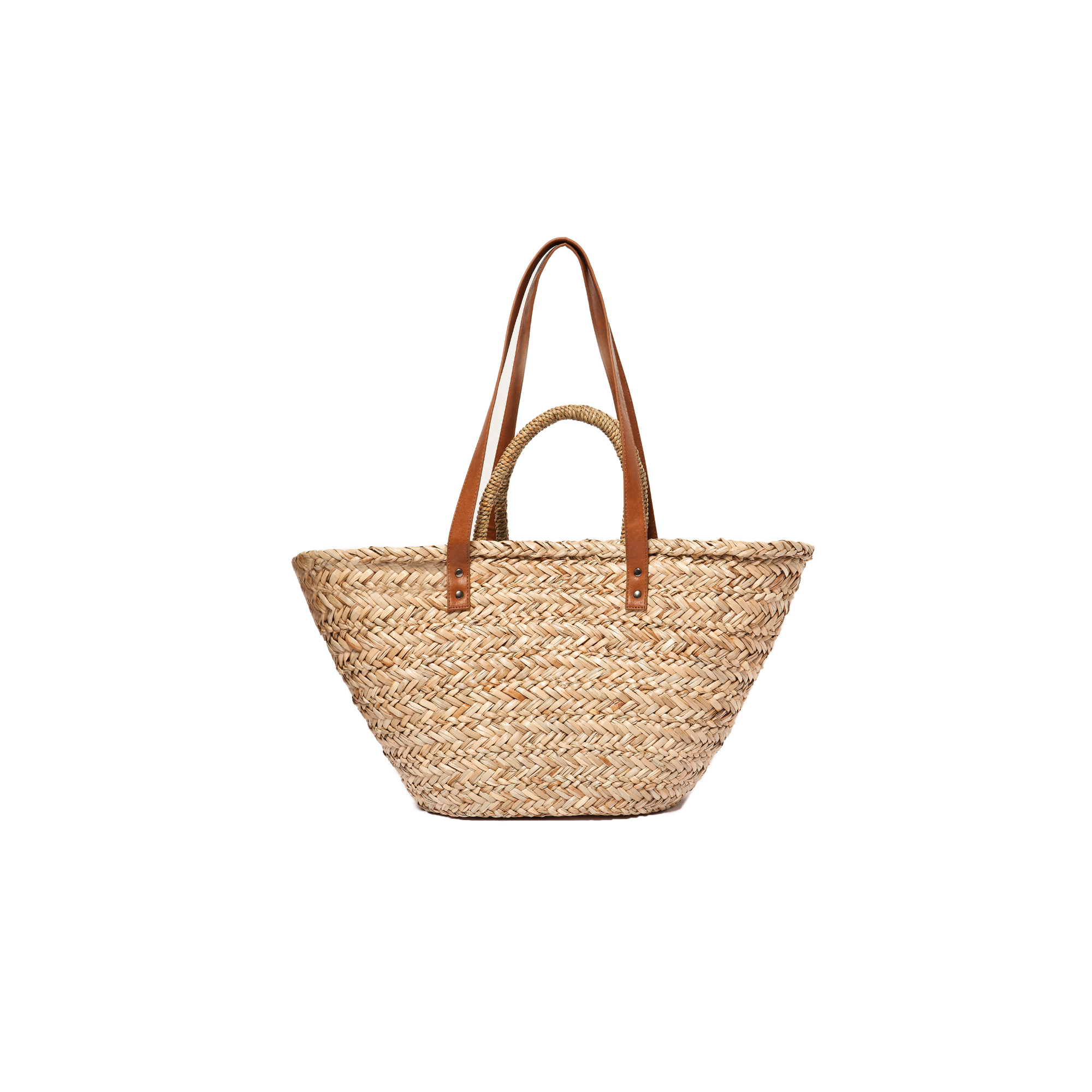 WOVEN BASKET BAG